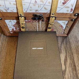 NWB YSL Monogram Narrow Square Buckle Belt